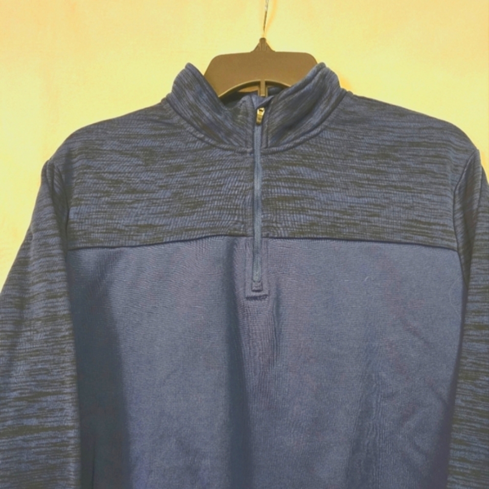 Tek Gear -Warm Tek Blue Quarter Zip Pull Over Size L